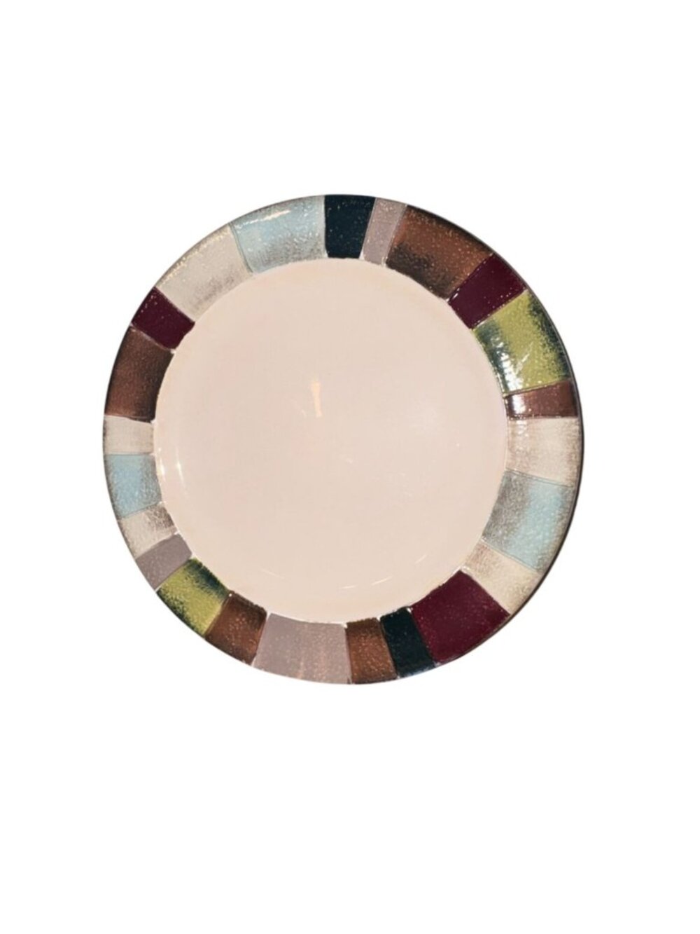 Tabletops Lifestyles Jentry Hand-Painted 12-Inch Dinner Plate With Multicolor